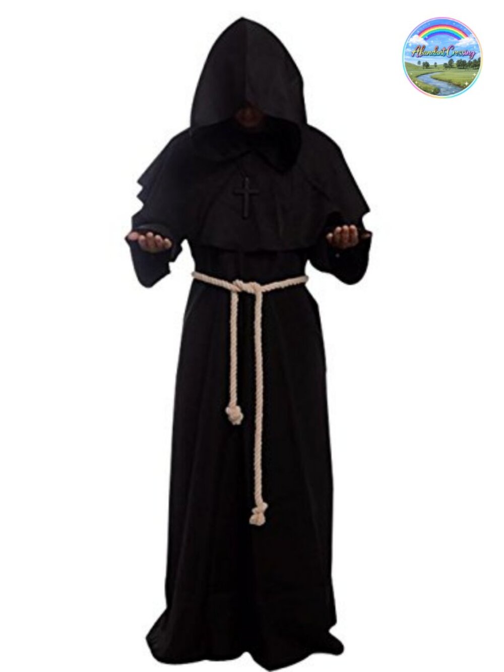 GOLDSTITCH Friar Medieval Hooded Monk Renaissance Priest Robe Costume Cosplay